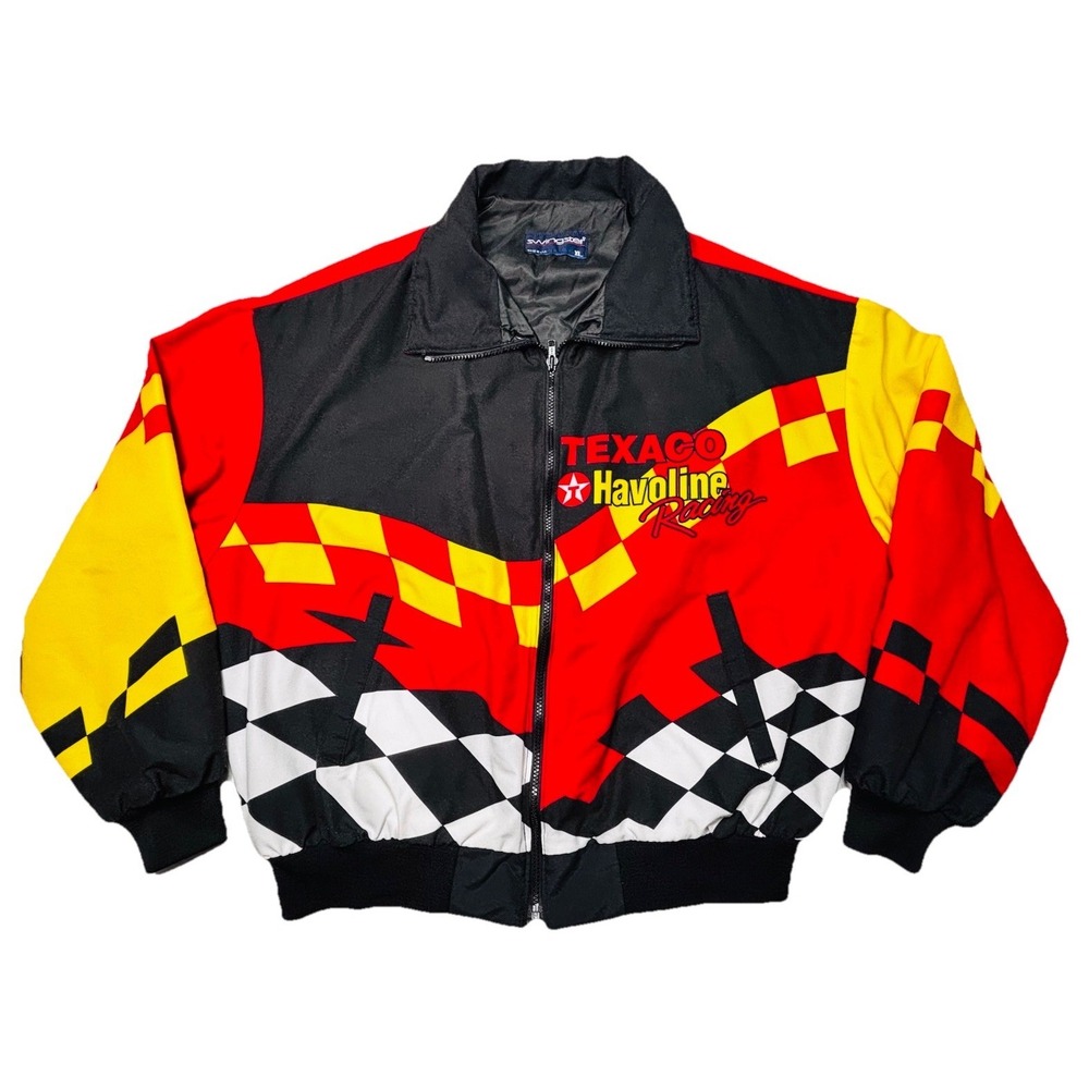 Vintage Swingster‎ Texaco Havoline Racing Jacket NASCAR Checkered Flag XL